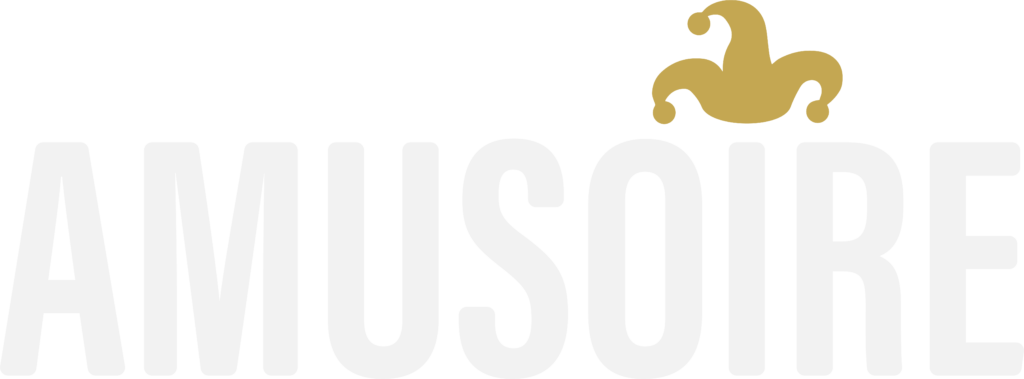 Amusoire blanc logo